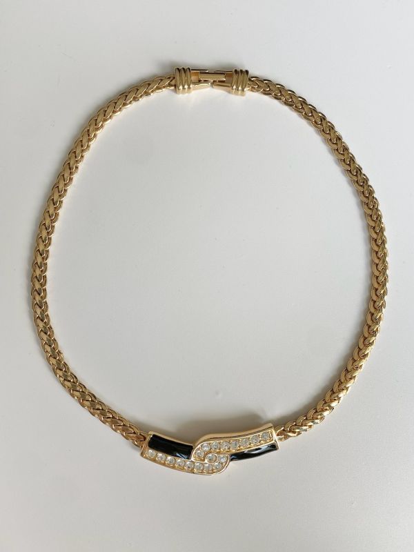 施華洛世奇80年代鍊 | Vintage 80s Signed Swarovski with Braided Necklace 