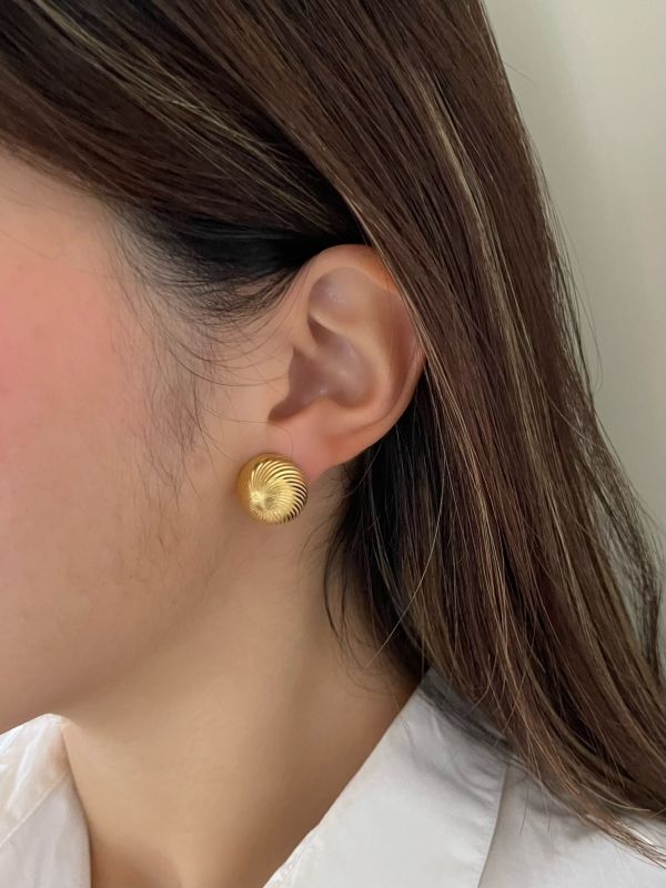 NAPIER80s金色氣質紋理耳夾 