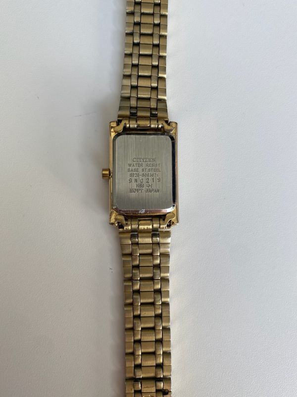 Citizen排鑽黑金長方錶 | Vintage Citizen with Diamonds in Rectangle 