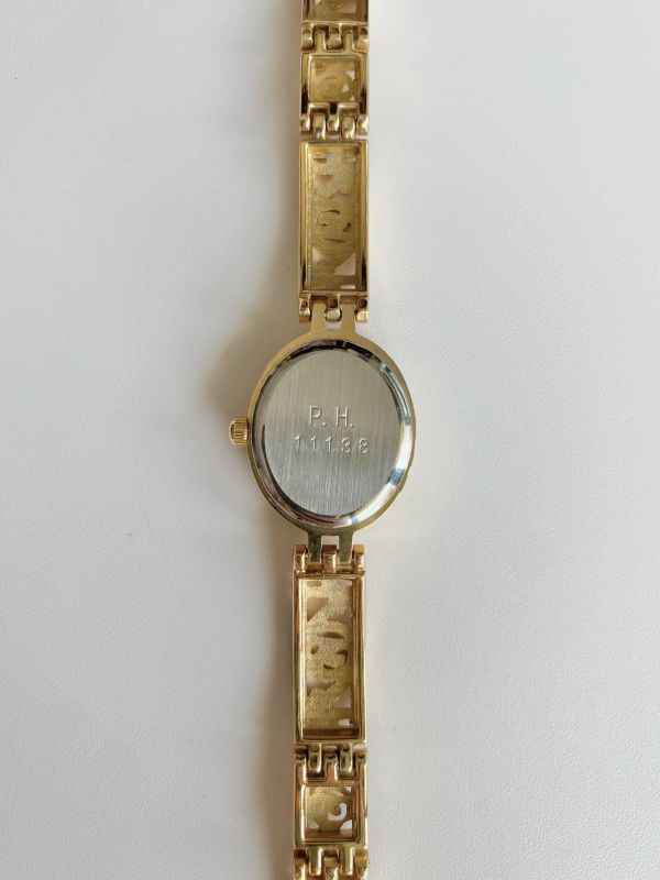 R中古橢圓錶雕花鍊 | Vintage R Watch with Beautiful Carved Strap 