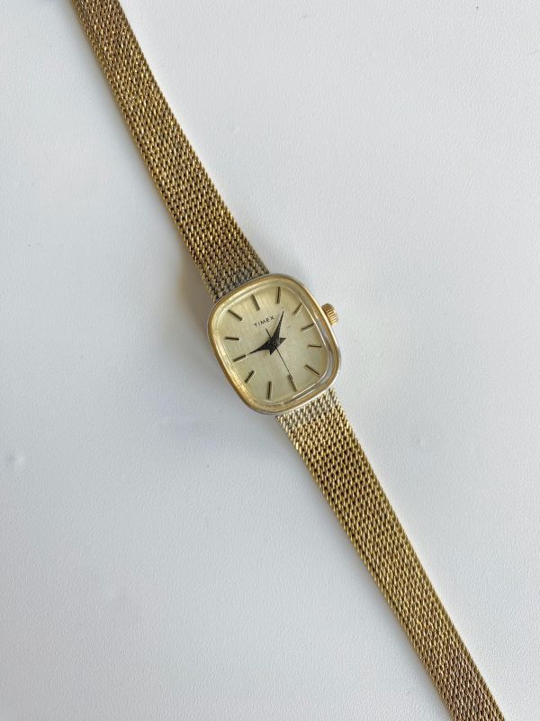 Timex復古正方型淡金錶| Vintage Timex Watch in Square 