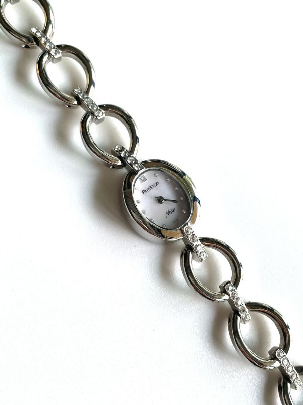 Amitron復古淡粉錶 | Vintage Amitron with Diamonds on Strap 