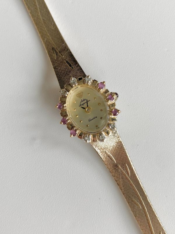 Jules Jurgensen 復古桃粉鑽錶 | JJ Vintage Pink Stone Watch 
