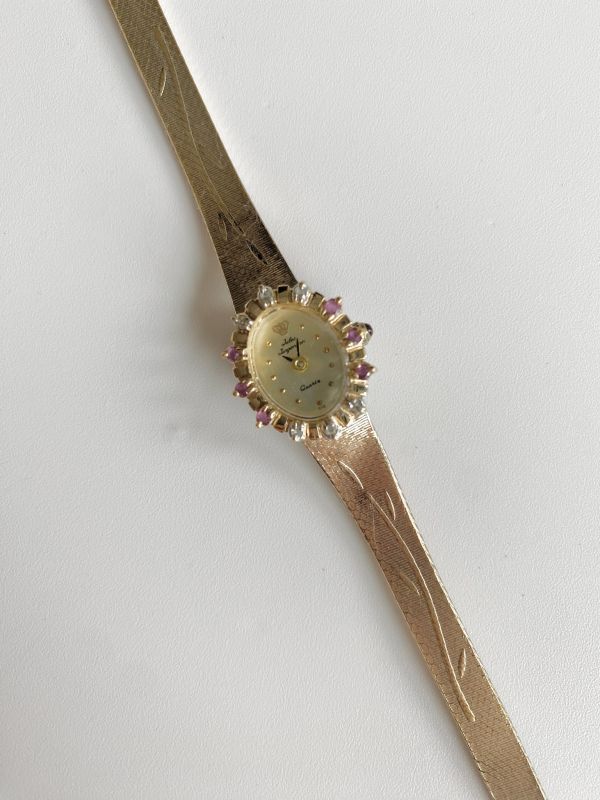 Jules Jurgensen 復古桃粉鑽錶 | JJ Vintage Pink Stone Watch 