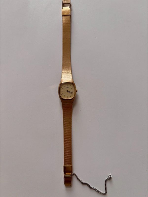 Seiko 法式復古小方金錶 