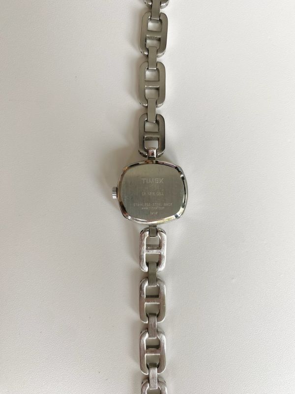 TIMEX中古方形銀錶 | Vintage Square TIMEX in Silver 