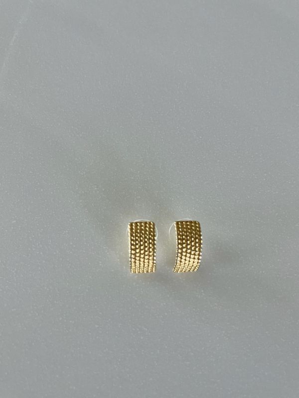 MONET麻花編織弧形耳環 