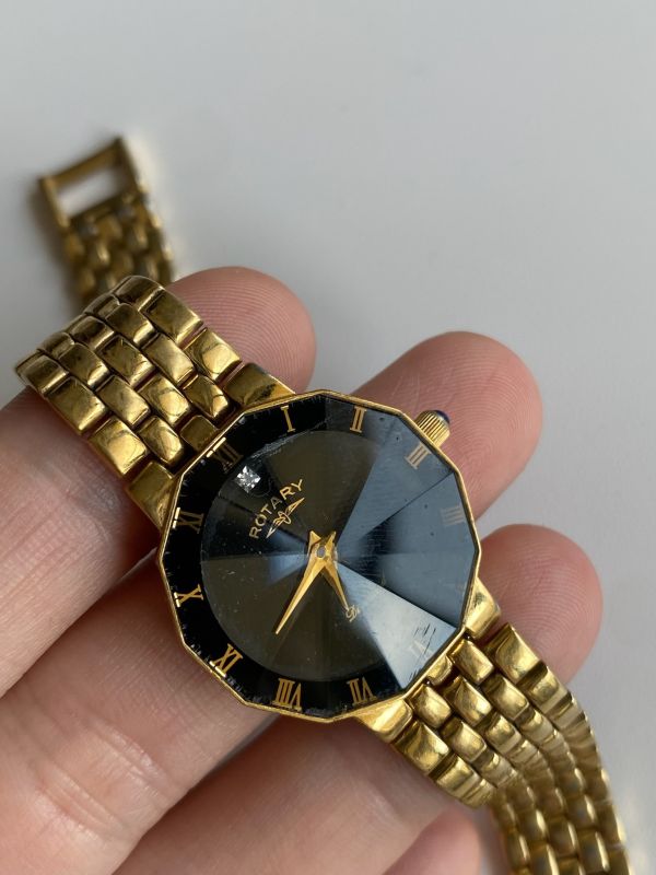 Rotary復古全黑鏡面錶 | Vintage Rotary in Circle 