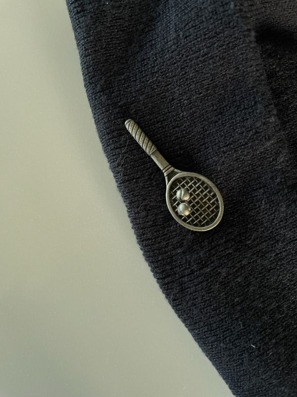 網球造型別針/耳環 