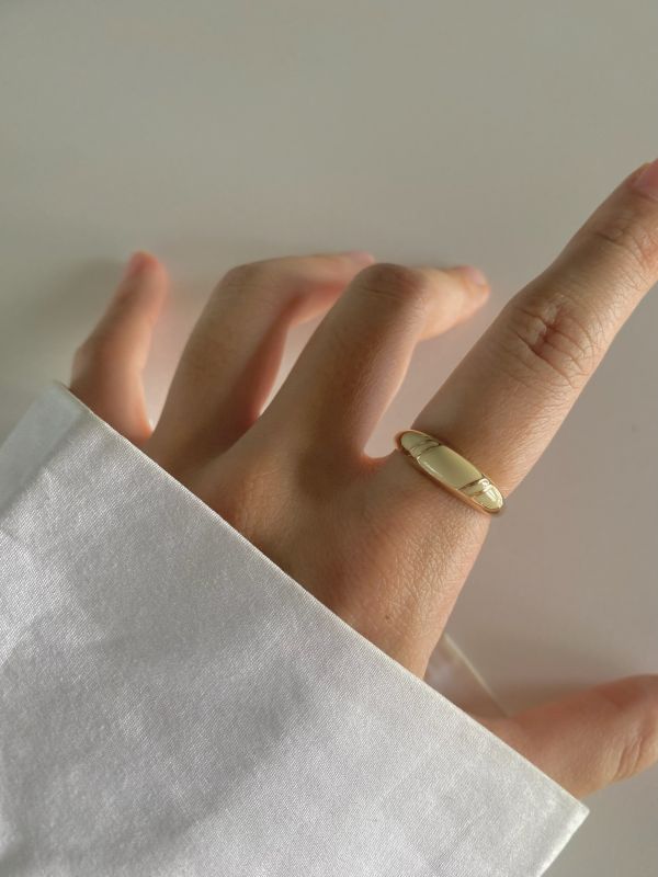 AVON白金琺瑯戒指(細) 