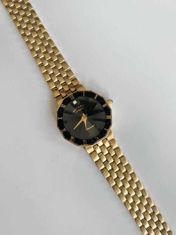 Rotary復古全黑鏡面錶 | Vintage Rotary in Circle 