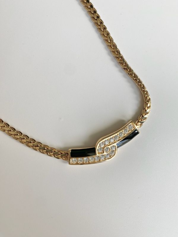施華洛世奇80年代鍊 | Vintage 80s Signed Swarovski with Braided Necklace 