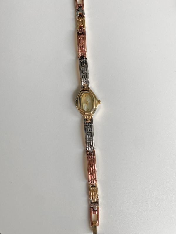 古董幾何撞色錶 | Vintage Watch with Mixed Color Strap 