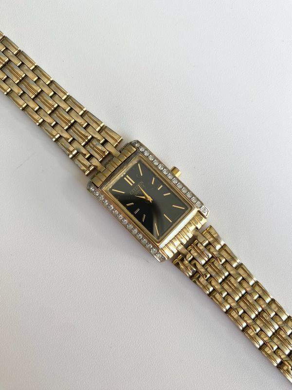 Citizen排鑽黑金長方錶 | Vintage Citizen with Diamonds in Rectangle 