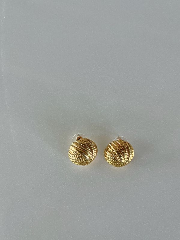 Vintage 編織纏繞耳環 