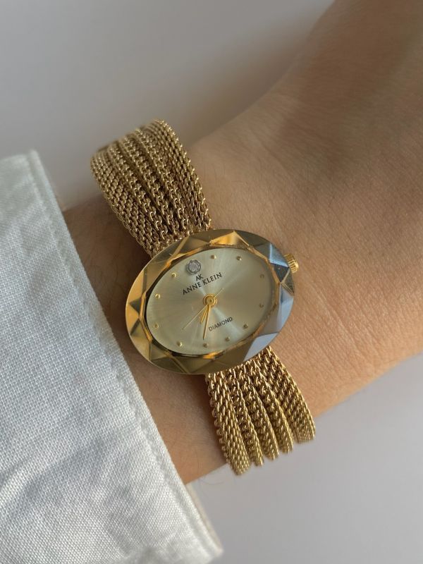 Anne Klein 細鍊橢圓錶 | Anne Klein Bracelet Band Watch in Oval 