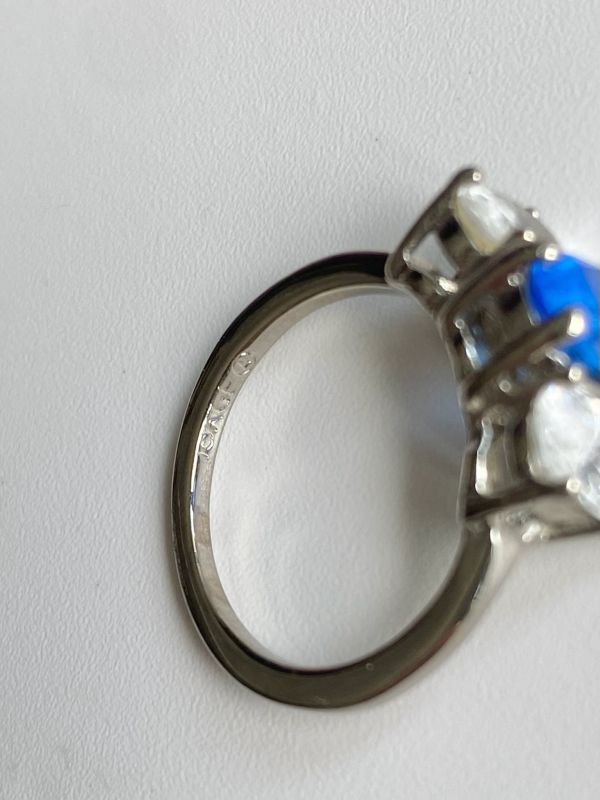 中古藍白橢圓戒  | Vintage Ring Beautiful Blue 