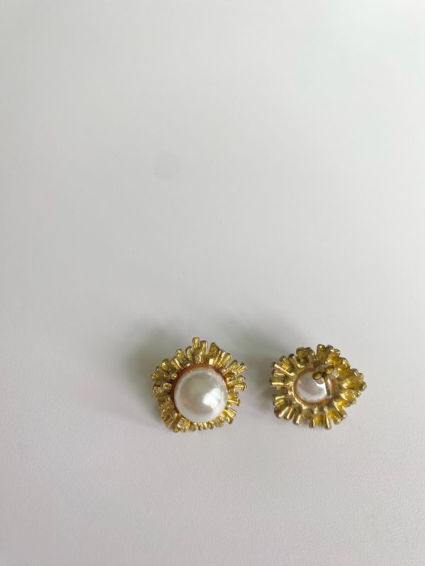 中古珍珠小耳環 