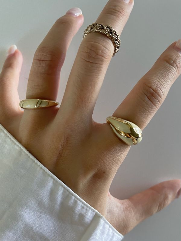 AVON70s編織麻花戒指 