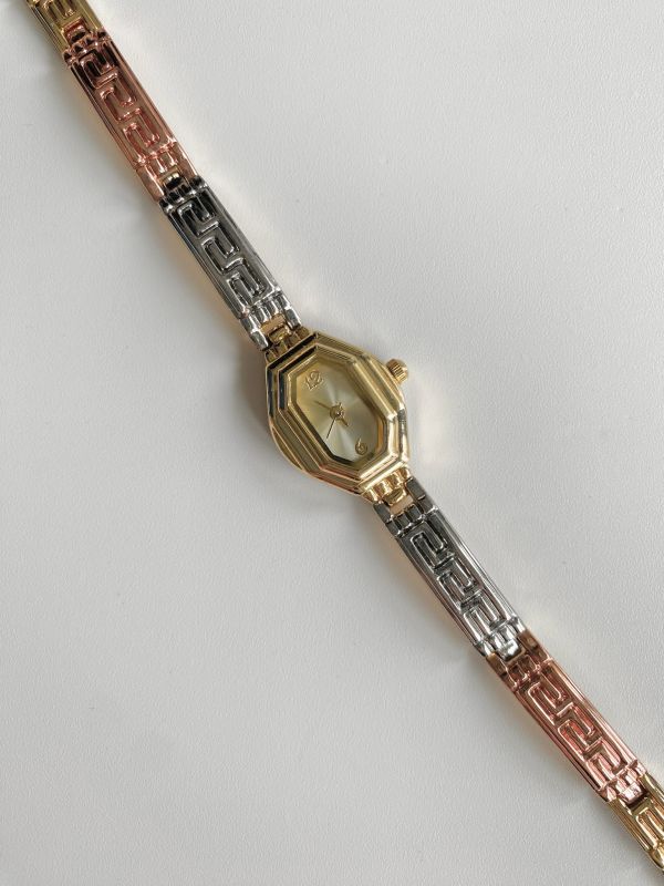 古董幾何撞色錶 | Vintage Watch with Mixed Color Strap 