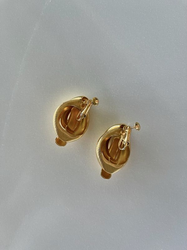 Vintage Gold Tone Screw Back Earrings 