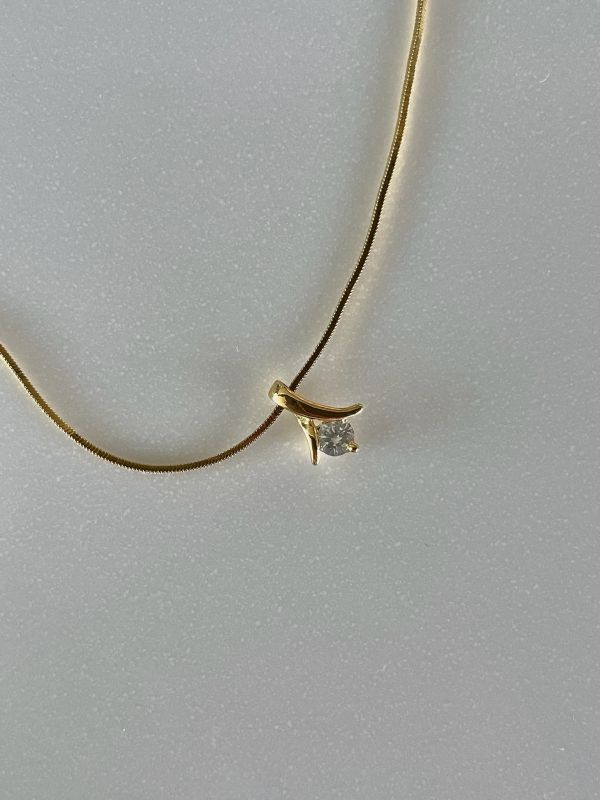 復古 Gold Lily Drop 項鍊 