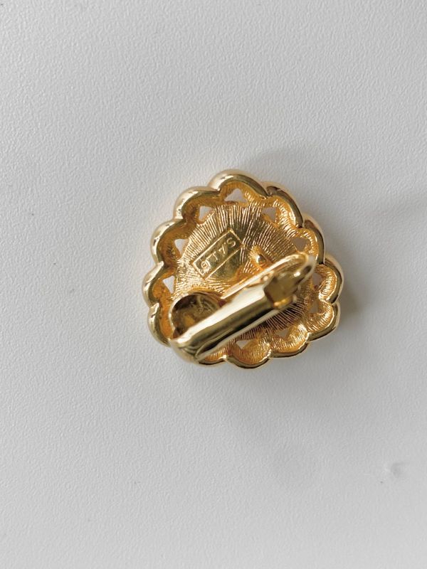 中古Swarovski水鑽耳夾 