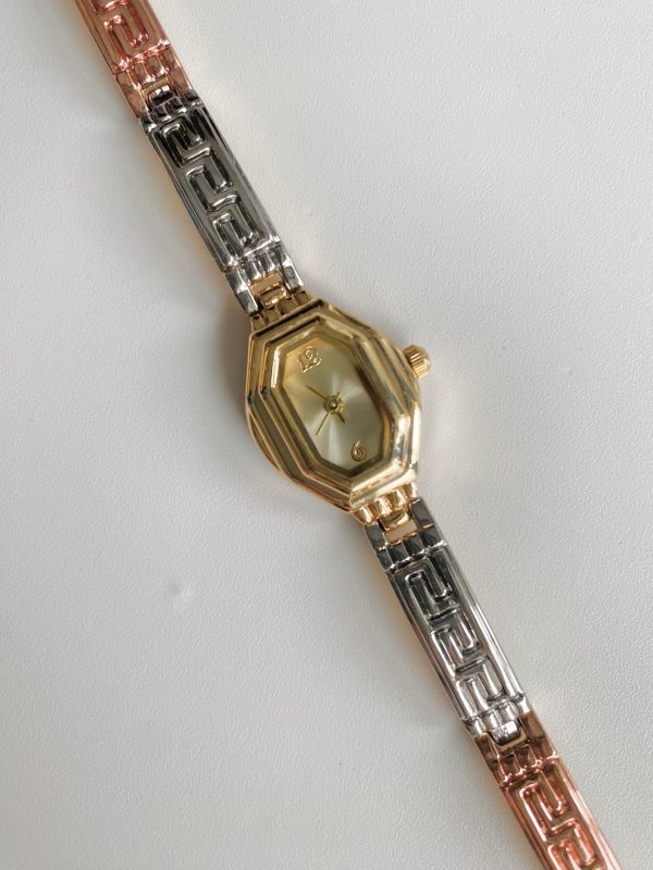 古董幾何撞色錶 | Vintage Watch with Mixed Color Strap 