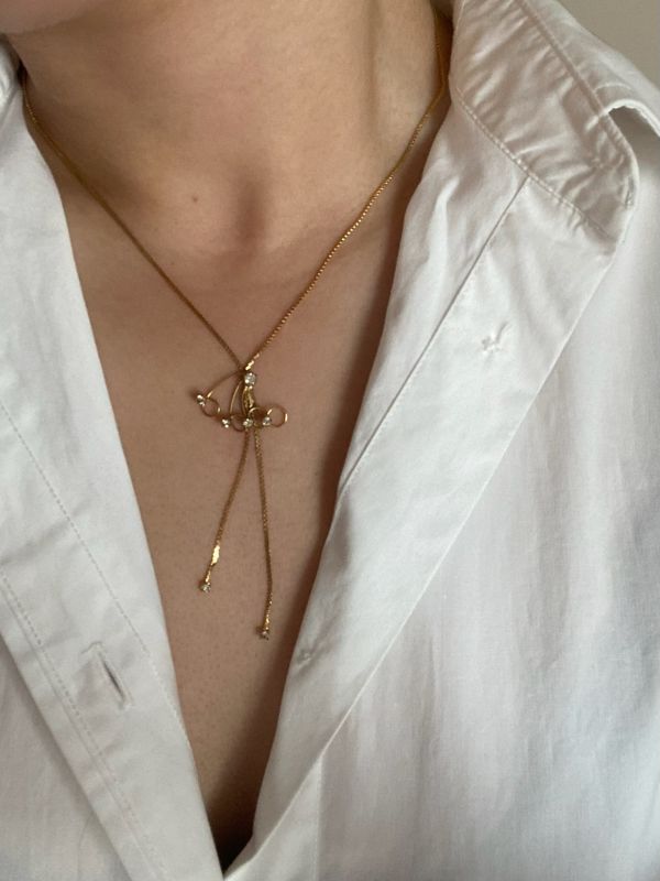 鋯石幾何氣質短鍊 |  Zircon Circle Necklace 