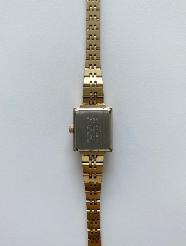 Citizen金屬方匡小金錶 