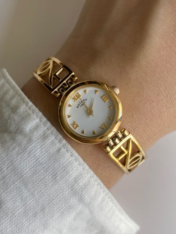 Rotary古董圓盤幾何錶 | Vintage Rotary in Circle with Bracelet Strap 