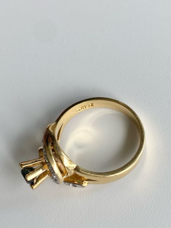 Avon 中古旋轉鑽戒 | Vintage Ring Beautiful Blue Diamond 