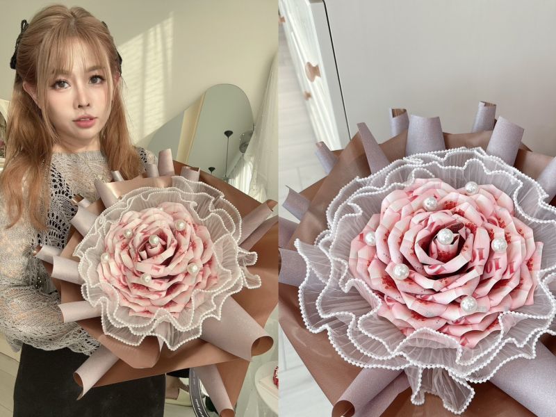 聖誕珍珠花束 有錢花,鈔票花,金錢花,生日禮物,聖誕禮物,求婚禮物,禮物