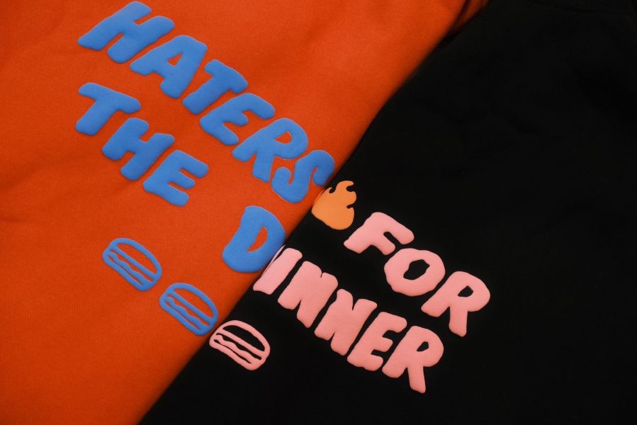 HATERS FOR THE DINNER FOAM PRINT HOODIE 