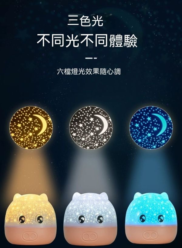 星空燈投影機/臥室浪漫旋轉小夜燈/滿天星光 