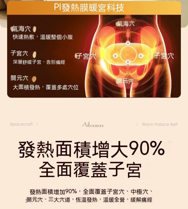 經痛緩解保暖暖宮腰帶/女生大姨媽神器/暖暖寶熱敷禮物 