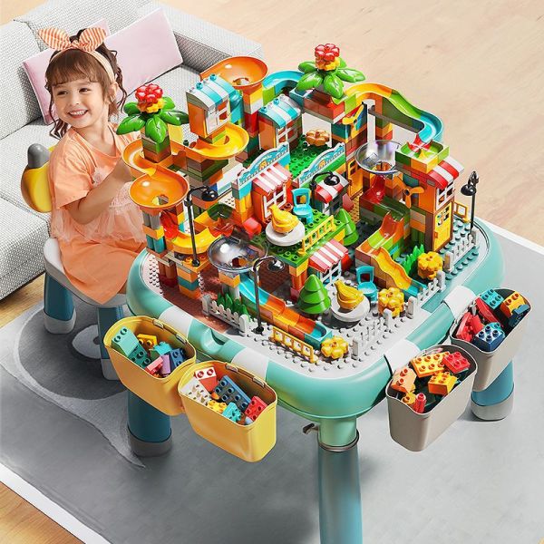 費樂 多功能積木桌椅/拼裝益智力玩具/幼兒園DIY 