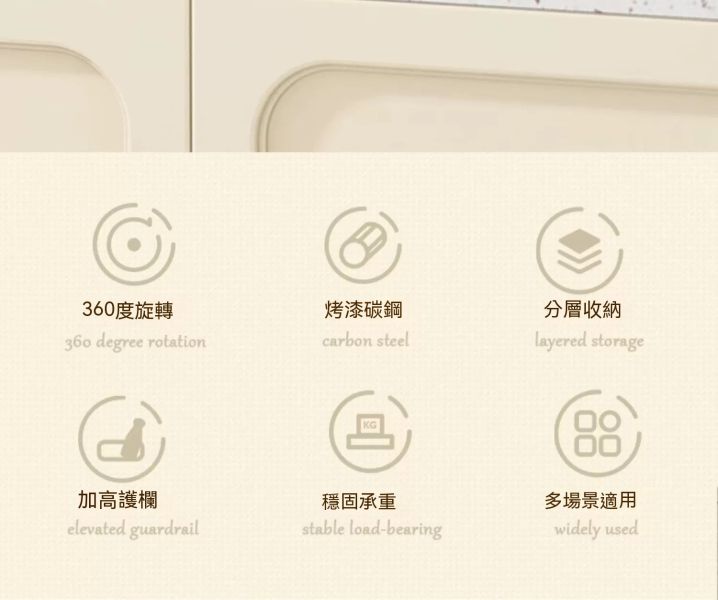 麥桶桶 旋轉廚房置物架/收納架雙層調味料品調味架 
