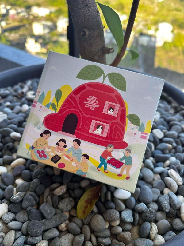 紅龜粿餅乾 6片禮盒 禮盒 送禮 餅乾禮盒 特色禮色 紅龜粿 紅龜 壽桃 餅乾 台灣