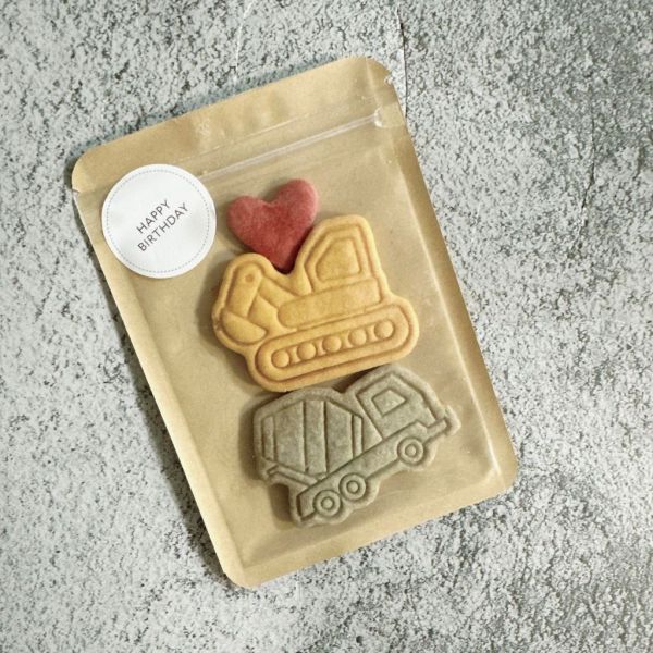 蔬果餅乾 挖土機 水泥車 分享包 餅乾分享包 手工餅乾 幼兒園分享禮 奶油餅乾 生日餅乾 生日禮