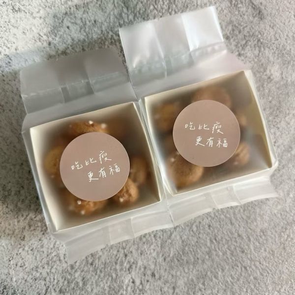 珍珠糖泡芙-其他貼紙 餅乾分享包 手工餅乾 幼兒園分享禮 奶油餅乾 生日餅乾 生日禮 珍珠糖泡芙