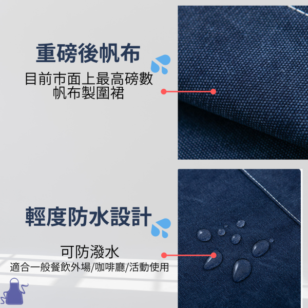 加厚帆布工作圍裙 