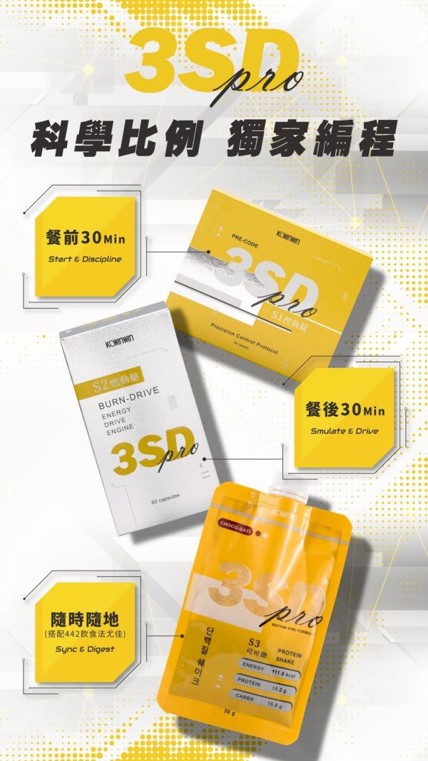 【KC】3SD優減系統 S1控前錠/S2燃動艙/S3可可飽 