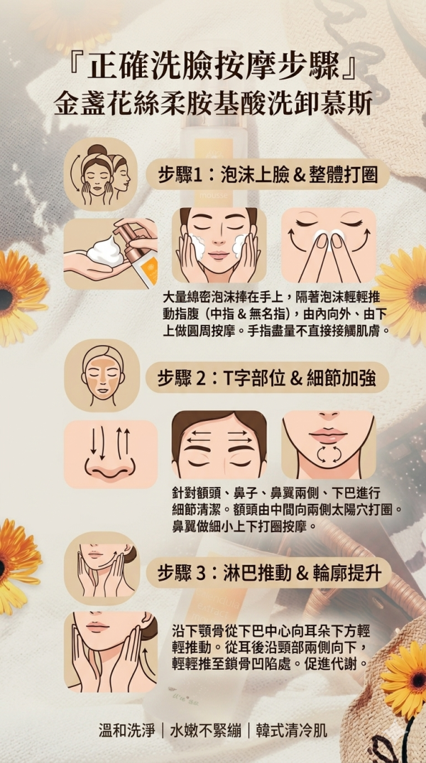 【悠拉】金盞花胺基酸洗卸慕斯 