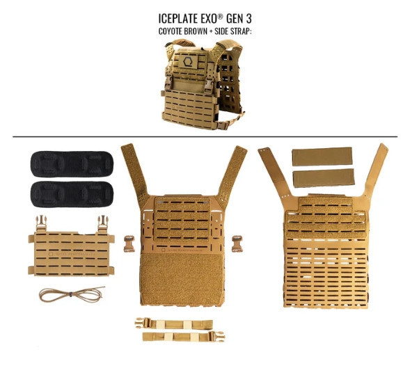 ICEPLATE EXO® Gen 3 Ultralight Minimalist Plate Carrier超輕量攜板背心(輕量版) ICEPLATE EXO®, 超輕量背心, 防彈板攜板背心, Qore Performance, 輕量化裝備, 高強度, 科技材質, 抗紅外線, NIR, 戰術背心
