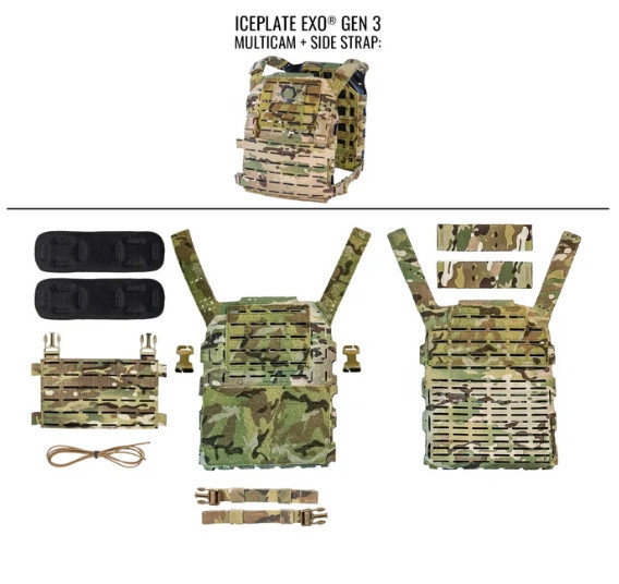 ICEPLATE EXO® Gen 3 Ultralight Minimalist Plate Carrier超輕量攜板背心(輕量版) ICEPLATE EXO®, 超輕量背心, 防彈板攜板背心, Qore Performance, 輕量化裝備, 高強度, 科技材質, 抗紅外線, NIR, 戰術背心
