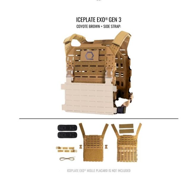 ICEPLATE EXO® Gen 3 Ultralight Minimalist Plate Carrier超輕量攜板背心(輕量版) ICEPLATE EXO®, 超輕量背心, 防彈板攜板背心, Qore Performance, 輕量化裝備, 高強度, 科技材質, 抗紅外線, NIR, 戰術背心
