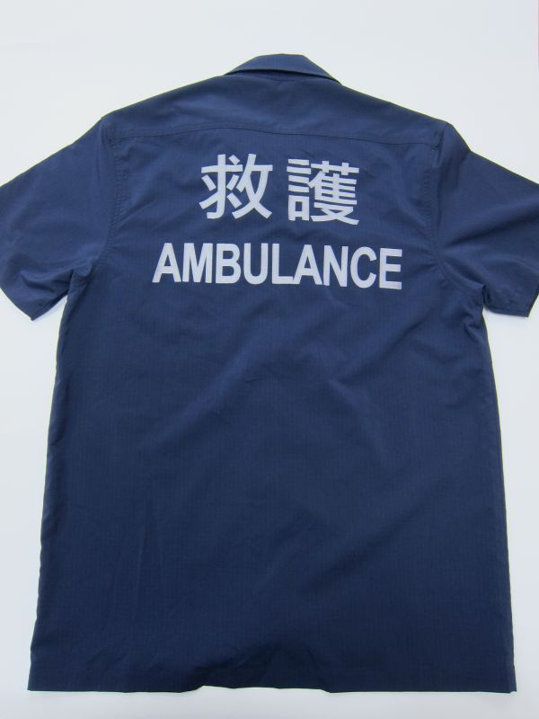 樣衣全面出清!!反光救護版短袖上衣【藏青色】 救護制服, 藏青色短袖, 超輕量制服, 抗汙面料, 彈性纖維, 功能性服裝, 出清特賣, 全面優惠, 警用裝備, 尺寸有限