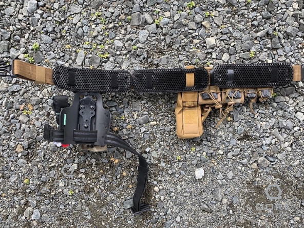 ICEVENTS® Classic Heavy Load Ventilated Gun Belt Pads冰風減壓透氣腰帶墊 ICEVENTS, 減壓墊, 透氣腰帶墊, 戰術腰帶, 高強度使用, 蜂巢結構, 抗菌材料, 透氣設計, 負重分散, 多品牌兼容