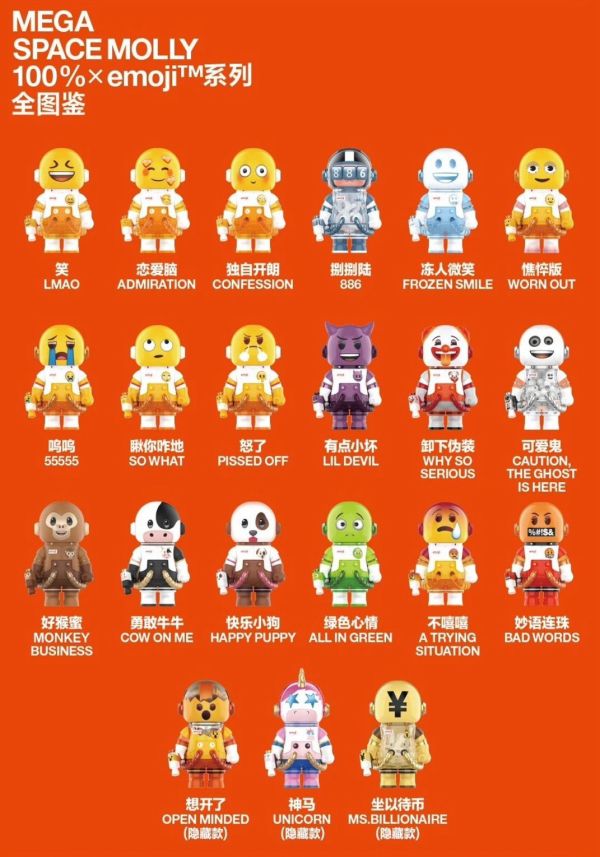 【預購款】Molly 太空人系列 emoji 表情符號 